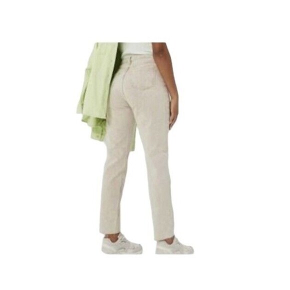 Missguided Women Tall Enzyme Dad Jean High Waisted Raw Hem Mom Jeans Sand Sz 2 - Picture 2 of 16